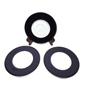 Discontinued Pagnossin Saucer Lot x3 Dark Blue Crate & Barrel Italy 6"